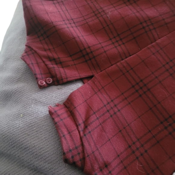 Bishop & Young In Burgundy and Black Check Pattern Dress M - Picture 5 of 5